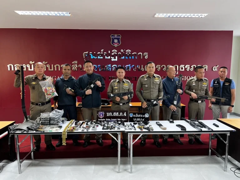 Thai Man Arrested For Illegally Possessing 30 Guns And Ammunition